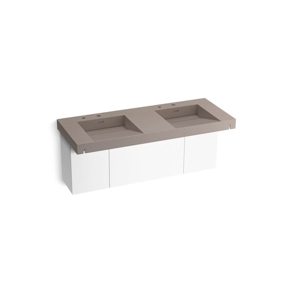 Kohler Constellation 60In Wall-Mount Basin Lavatory System In Concrete 81030-BPW-KCT - main